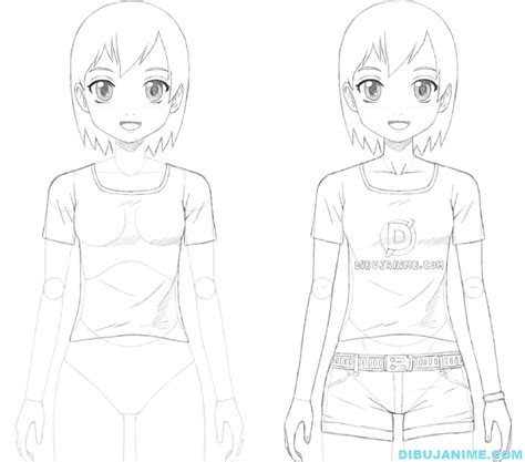 Como Dibujar Anime Facil Cuerpo Completo Dibujos De Colorear Reverasite