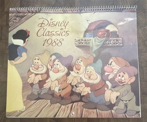 Rare 1988 Walt Disney Movie Classics Movie Scene Calendar Spiral