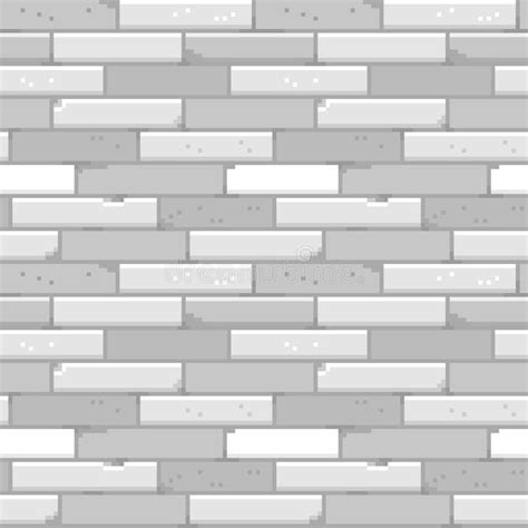 Pixel Art Brick Wall Seamless Pattern Stock Vector Illustration Of