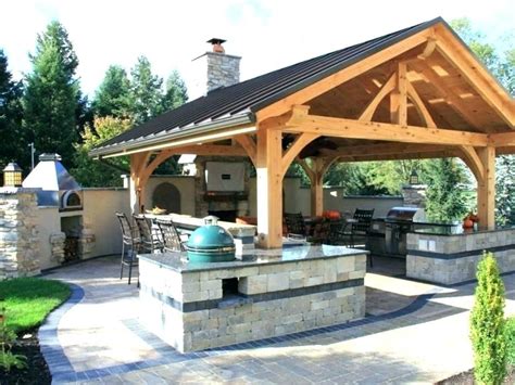 These free, diy outdoor kitchen plans will help you plan and build a new outdoor space where you can gather with friends and family to enjoy a meal. Covered Outdoor Kitchen Structures Designs Plans Rustic ...