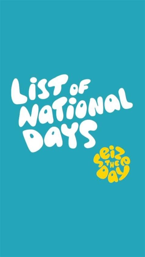 List Of National Days May 16th To May 22nd 2021 Pinterest