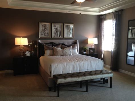 Parade Of Homes 2013 Master Bedroom Brown Walls And White Bed Bedroom
