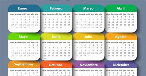 Banco De Imágenes Gratis Calendarios 2019 En Español Con Todos Los