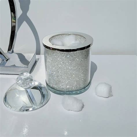 Swarovski Crystal Filled Glass Storage Jar By Diamond Affair