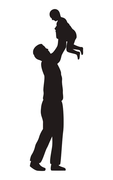 Father And Son Silhouettes 2495122 Vector Art At Vecteezy