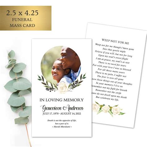 Funeral Mass Cards Catholic