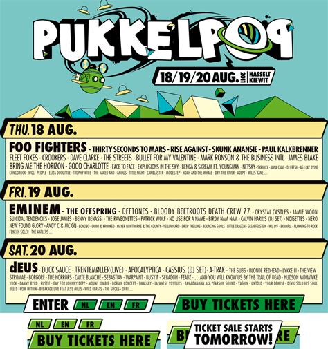 Spotted a pukkelpop volunteer in 'de toots sessies special' on sunday! Pukkelpop gibt LineUp 2011 bekannt: Foo Fighters, dEUS ...