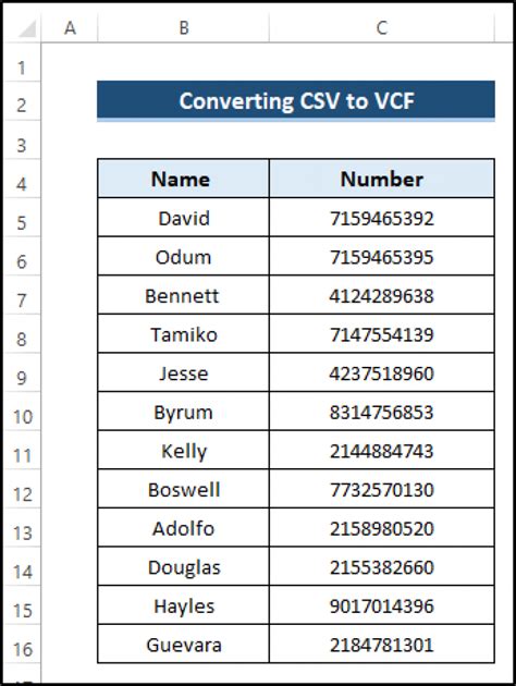 How To Convert Csv File To Vcf Using Excel With Easy Steps