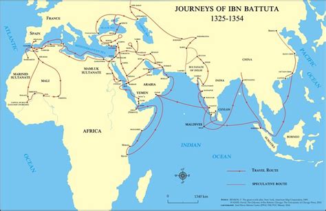 Ibn Battuta Route Map