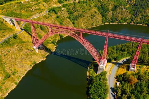 Aerial View Of Garabit Viaduct France Stock Photo Image Of Nature