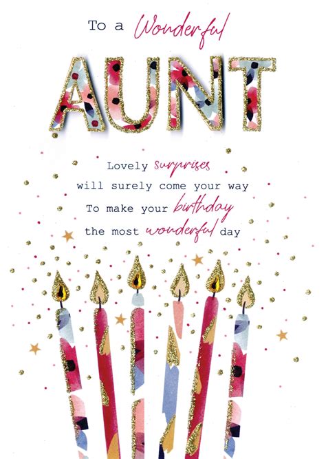 Auntie Birthday Card For Aunt Bmp Extra
