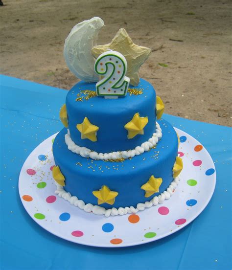 Moon And Stars 2nd Birthday Cake Thinker Mommy