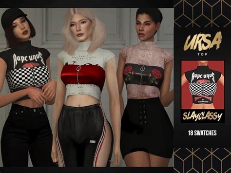 Slayclassy Ursa Top The Sims 4 Sims 4 Toddler Sims 4 Mods
