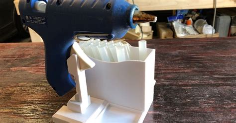 Glue Gun Caddy Stand W Cord Wrap By Meestered Download Free Stl Model