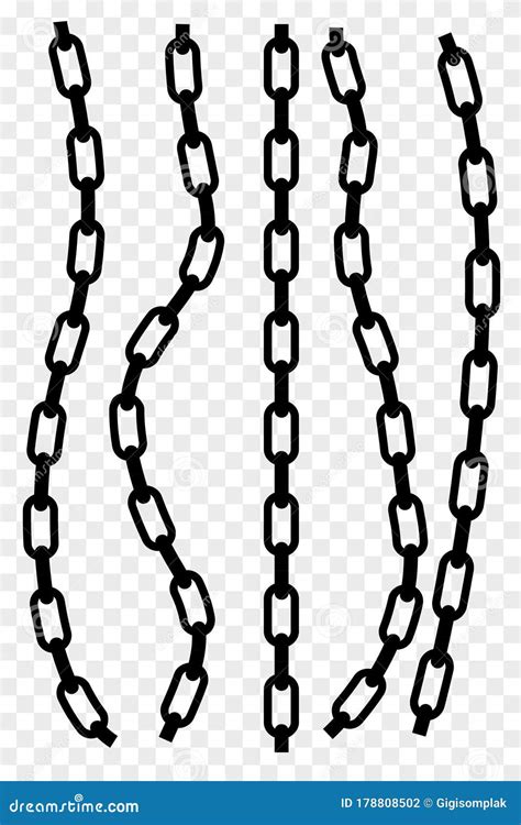 Simple Conceptual Illustration Silhouette Vertical Chain For Your