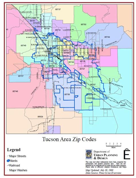 Tucson City Limits Zip Codes Map Of Usa Time Zones