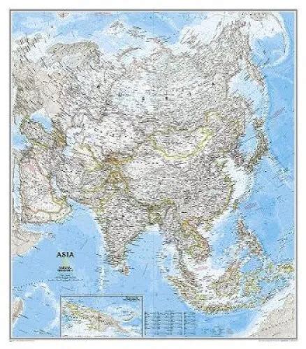 National Geographic Asia Classic Wall Map 3325 X 38 Inches 4486
