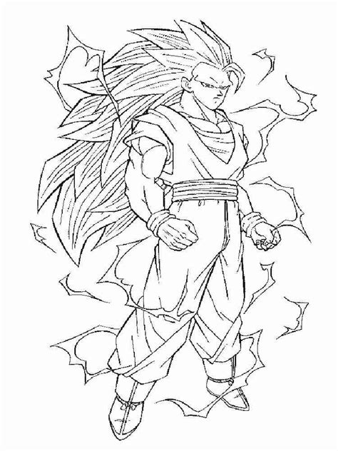 Goku Coloring Pages Free Printable Goku Coloring Pages