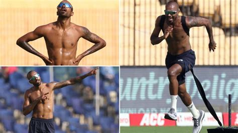 Hardik Pandya Flaunts His Abs During Training Session Works On His Fitness As He Recovers From