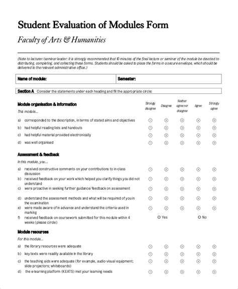 Free 18 Sample Evaluation Templates In Pdf