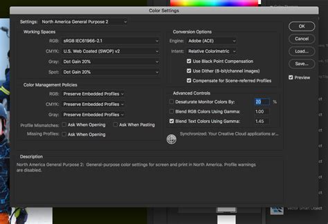 How to restore photoshop cc default settings. Solved: Default color settings in Illustrator and Photosho ...