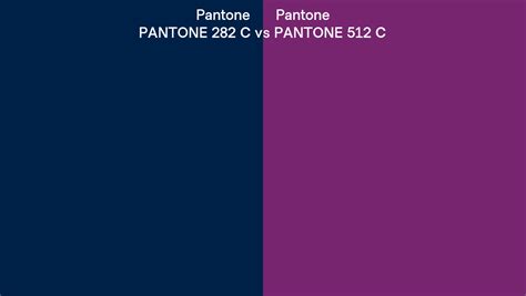 Pantone 282 C Vs Pantone 512 C Side By Side Comparison