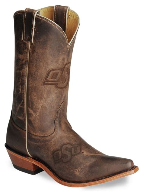 Nocona Womens Oklahoma State College Boots Snip Toe Sheplers