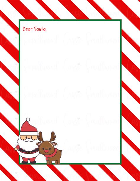 4 Blank Letter To Santa Templates Cassie Smallwood