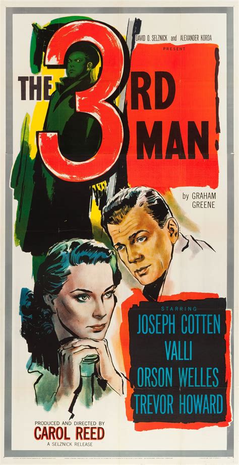 The Third Man Carol Reed 1949 Three Sheet Design Movie Posters