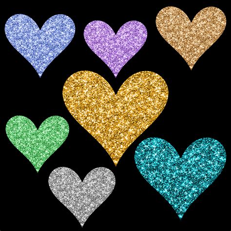 Sparkle Glitter Hearts 56406 Decorations Design Bundles