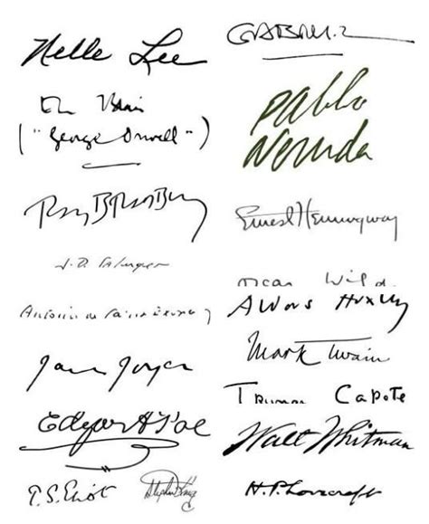 Famous Authors Signatures One Day Your Signature Could Be Here