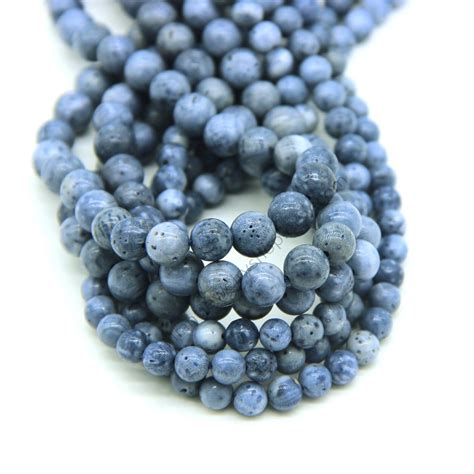 Genuine Blue Coral Beads 6mm 8mm 10mm Natural Sea Coral Beads Etsy