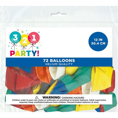 12 Latex Balloons Assorted 72 Count