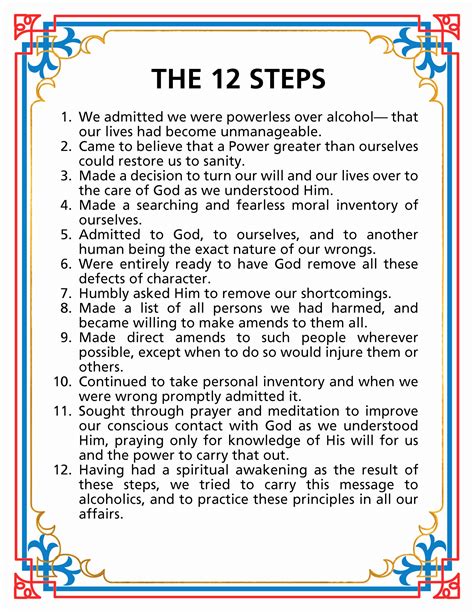Aa 12 Steps Printable Worksheets Peggy Worksheets