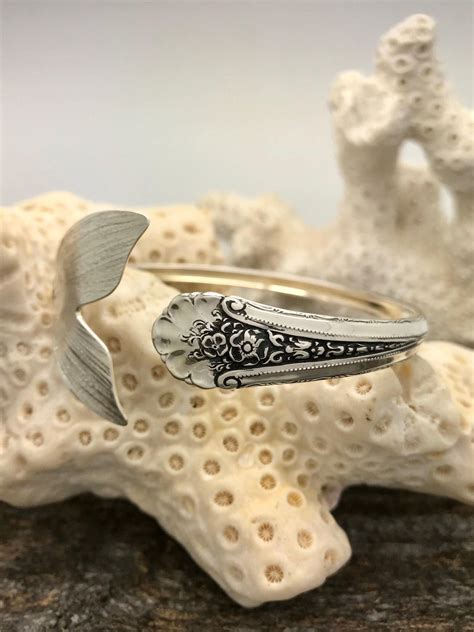 Bracelet Sterling Silver Mermaid Tail Spoon Cuffbangle