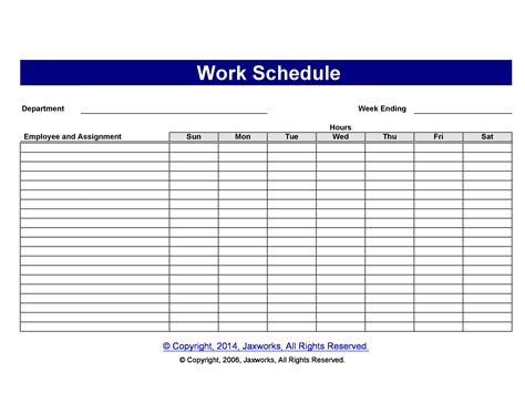 Weekly Employee Schedule Template Printable Printable Templates Porn Sex Picture