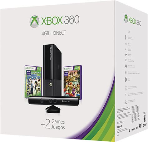 Best Buy Microsoft Xbox 360 4gb Holiday Bundle With Kinect And 2 Games