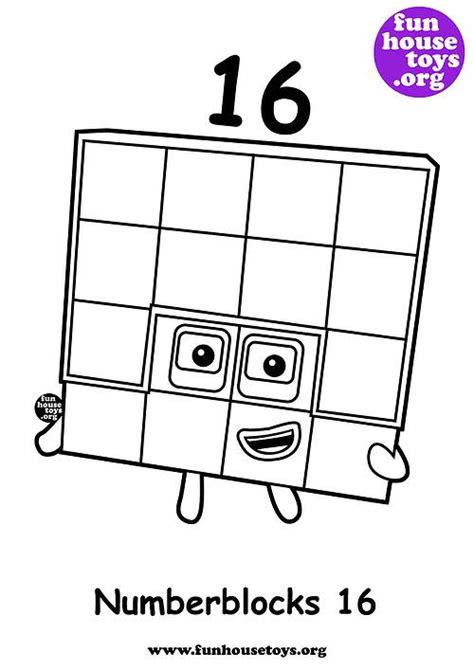 Fun House Toys Numberblocks Colouring Pages Printable Coloring Pages