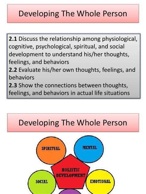 Lesson 2 Developing The Whole Person Pdf Attitude Psychology
