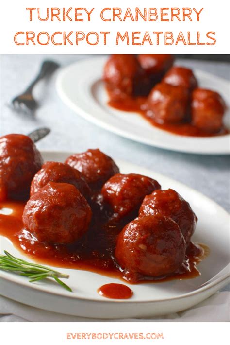 Cranberry Crockpot Turkey Meatballs Everybodycraves Hearty Snacks