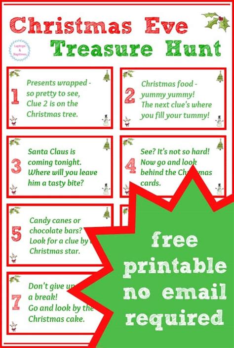 Make education a game with scavenger hunt worksheets and printables. Awesome kids' holiday activity - the Christmas Eve ...