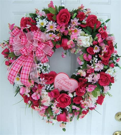 Beautiful Valentines Day Wreath 28 X 24 X Etsy Valentine Day