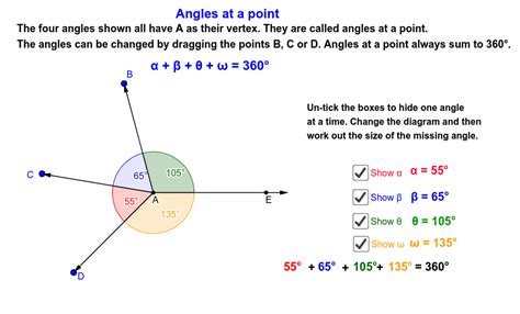 Angles At A Point Geogebra