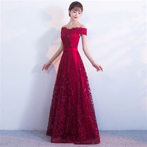 Bride Wedding Evening Dress Red Qipao Long Princess Prom Gown Sexy Cheongsam Chinese Dress 2017