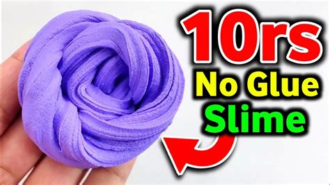 10rs No Glue Slime👅🎧 How To Make Slime Without Glue How To Make Slime With Clay Easy Youtube