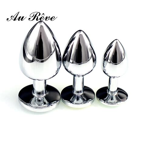 Au Reve One Piece Metal Anal Plug Sex Toys With Crystal Jewelry Booty Beads Sex Toys For Women