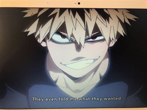 I loved drawing this and i love season 3 so far! bnha-textposts: Bakugou's smile even though it's... : I ...