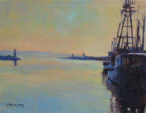 Fishing Boats At Sunrise Painting By William Paul Proctor Fine Art