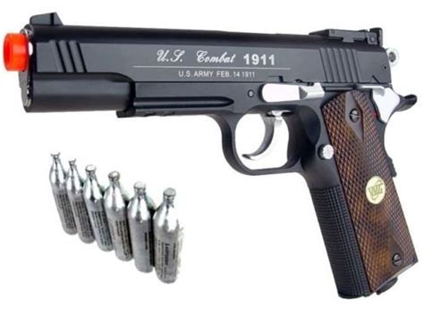 airsoft co2 metal pistol gun 500 fps wg 1911 special combat 601 w free 12g co2 pistola air