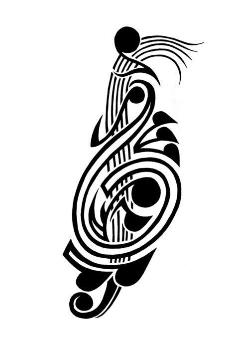Musical Tribal Tattoo Designs Music Note Tribal Tattoo Designs